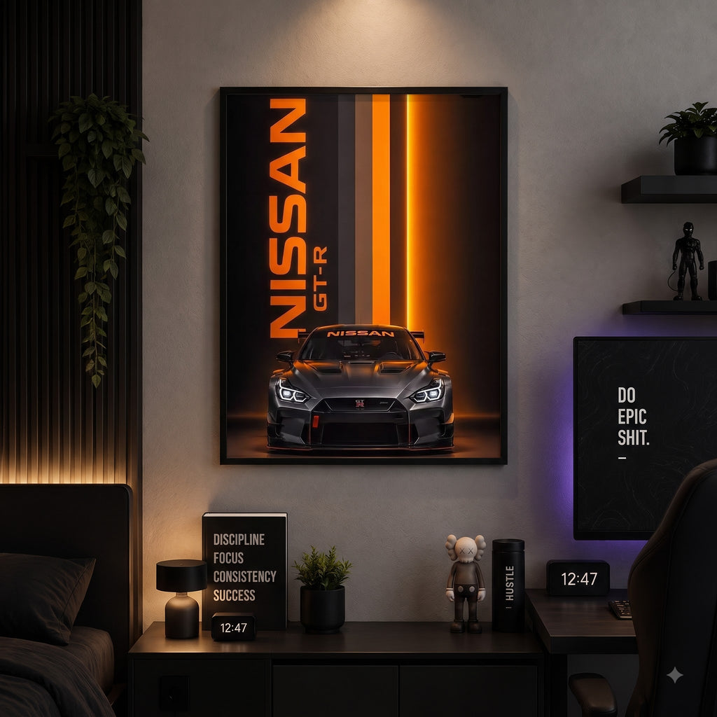 Nissan GT-R — Godzilla Unleashed Wall Frame