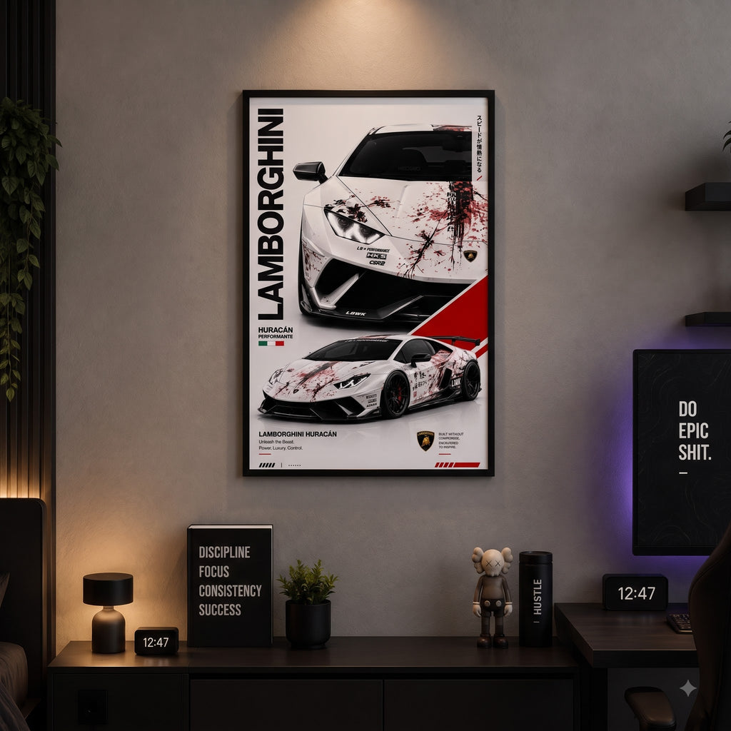 Lamborghini Huracán — Pure Italian Power Wall Frame