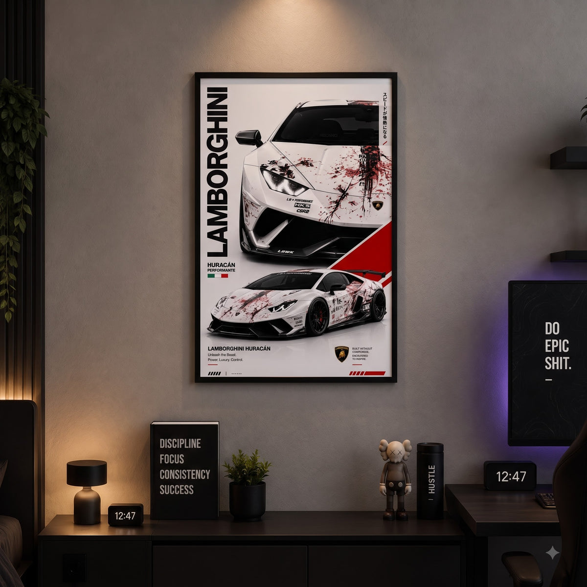 Lamborghini Huracán — Pure Italian Power Wall Frame