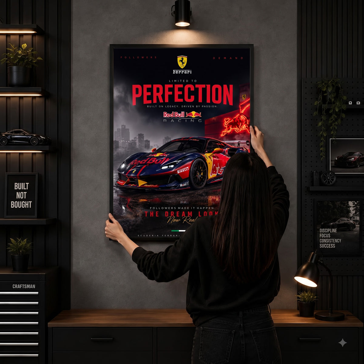 Ferrari Red Bull Racing Wall Frame