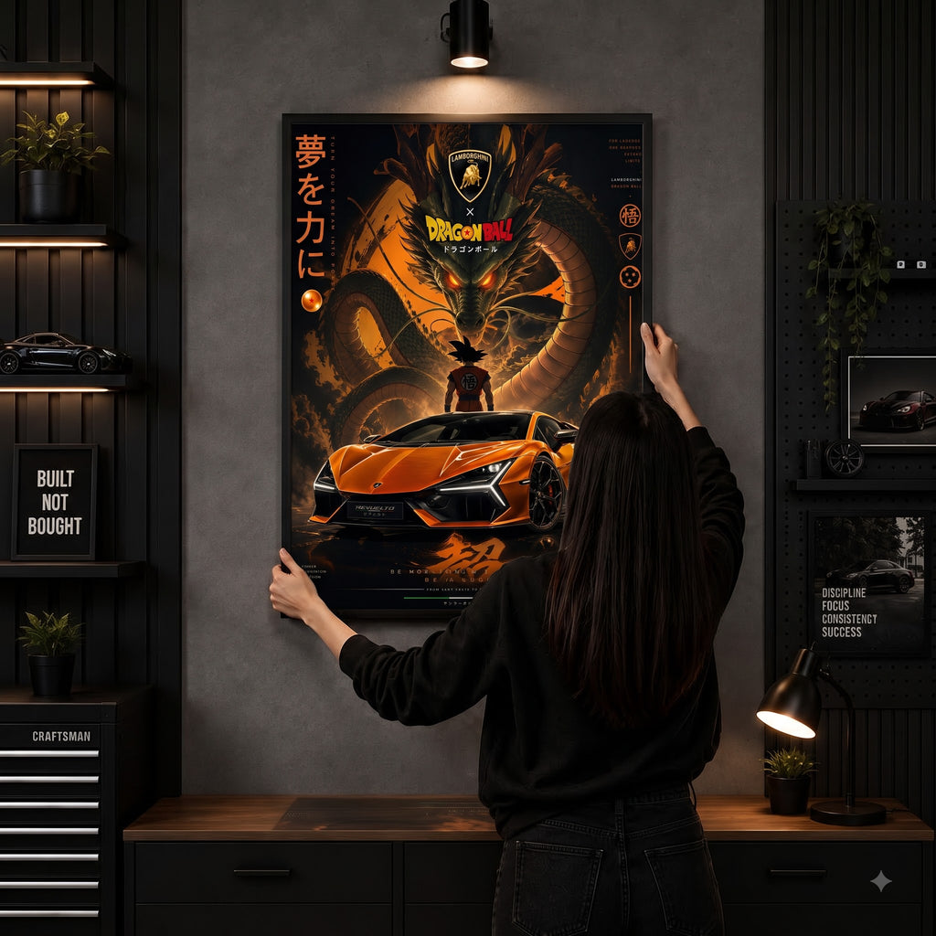 Lamborghini x Dragon Ball Wall Frame