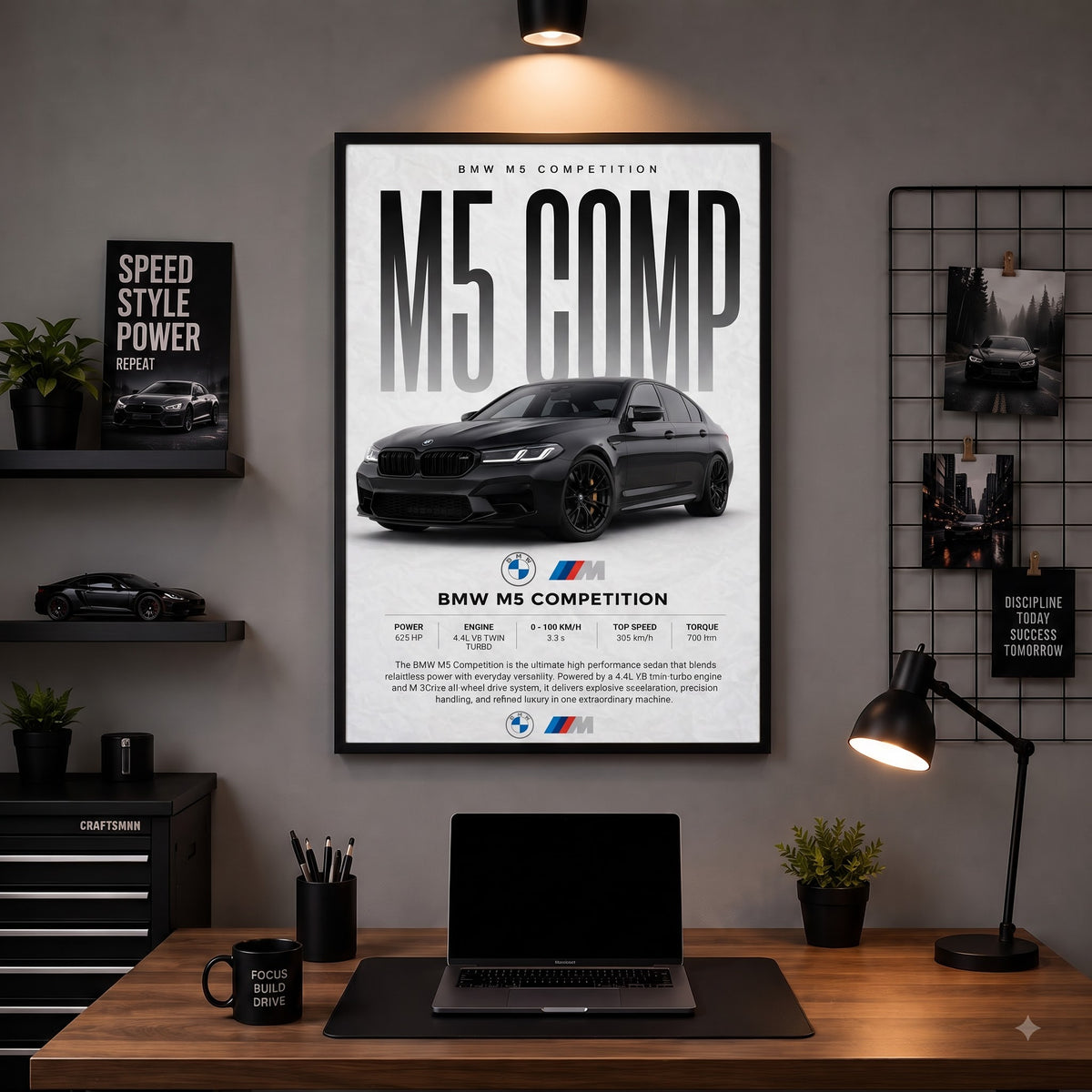 BMW M5 Competition Street Beast Wall Frame