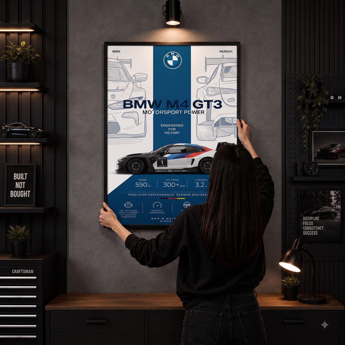 BMW M4 GT3 Motorsport Beast Wall Frame
