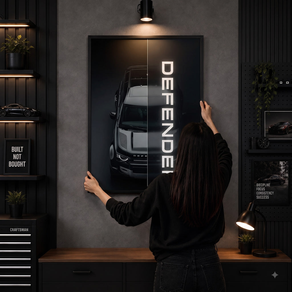 Range Rover Defender — Dark Luxury Wall Frame
