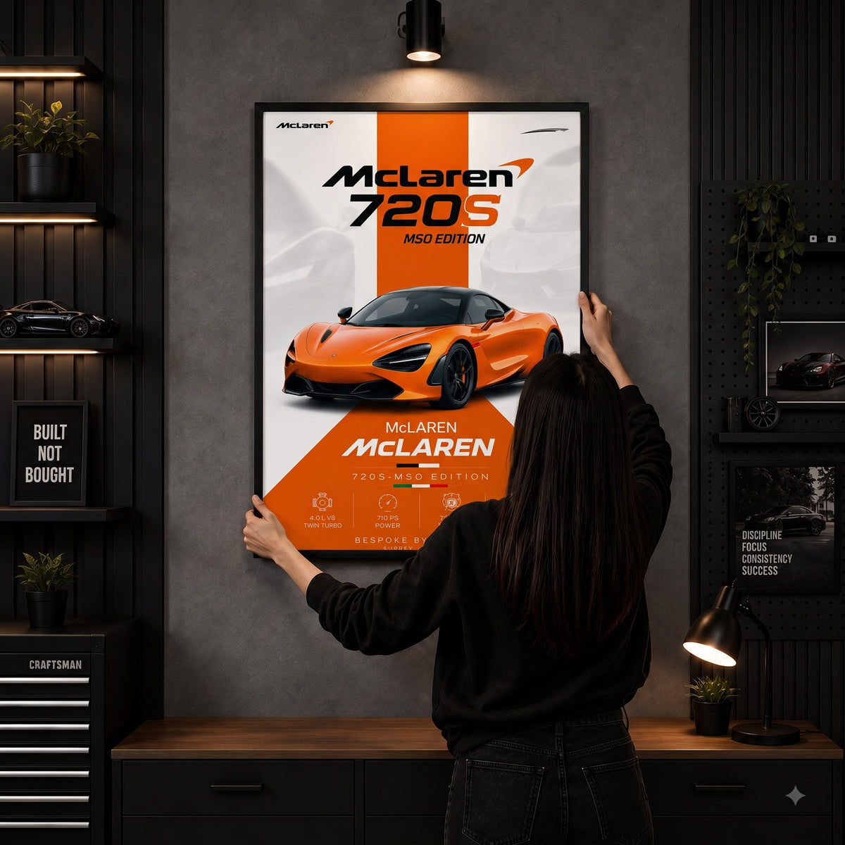McLaren 720S – British Supercar Legend | Premium Wall Frame