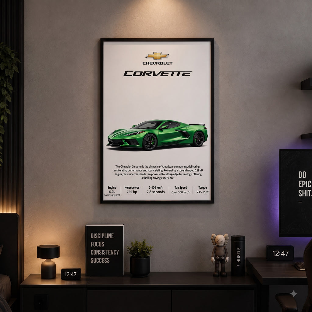 Chevrolet Corvette American Muscle Wall Frame