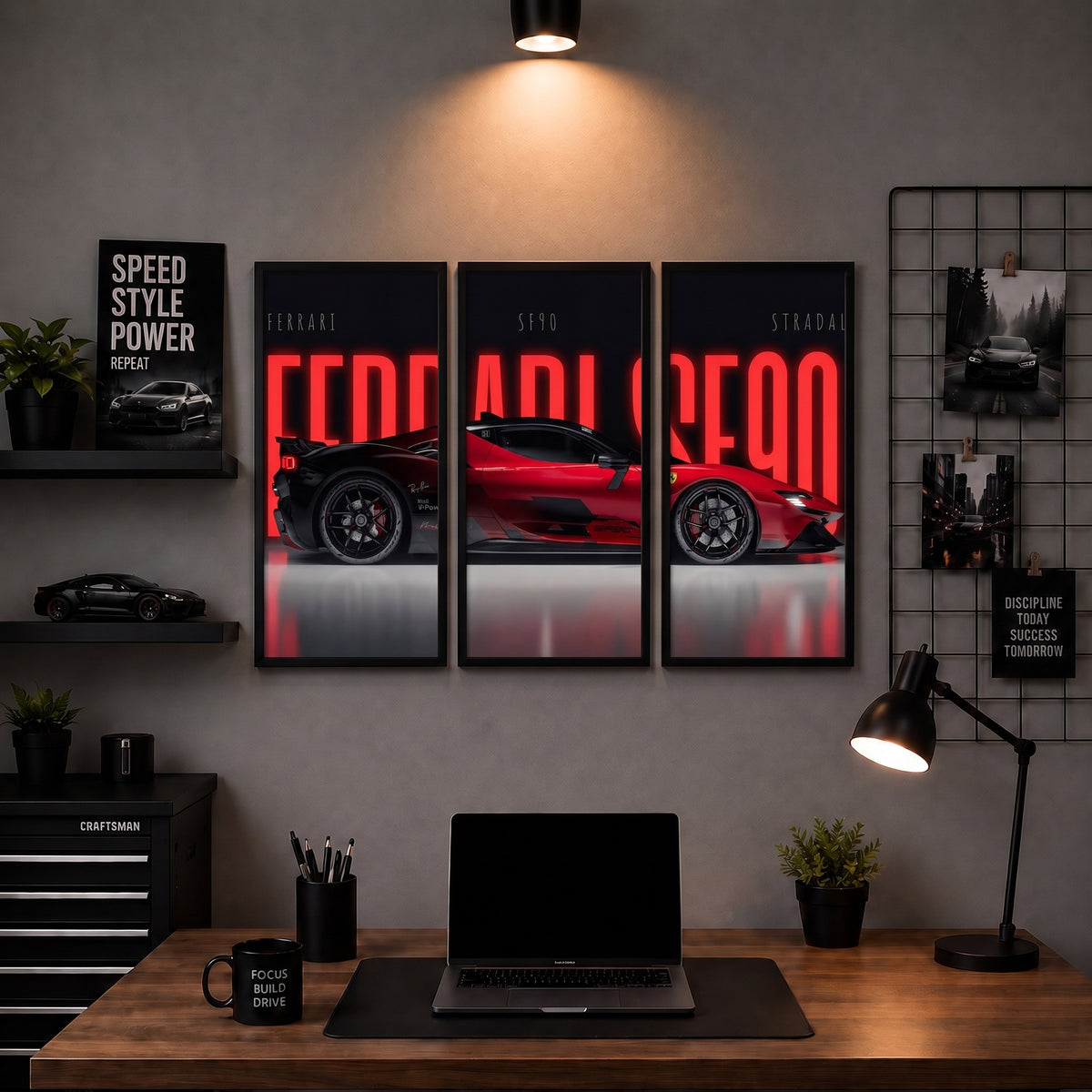 Ferrari SF90 Triptych (Split Frame)