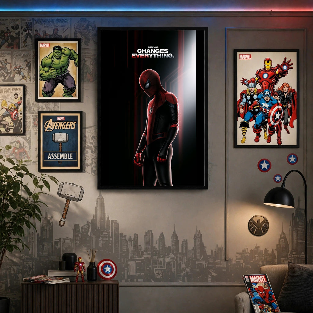 Spider-Man — Discipline Changes Everything Wall Frame