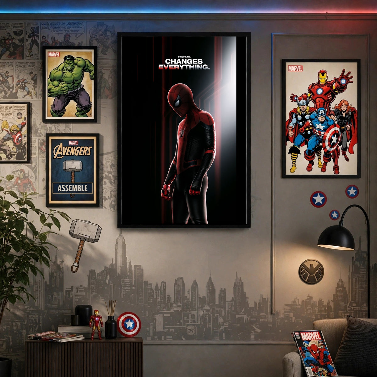 Spider-Man — Discipline Changes Everything Wall Frame
