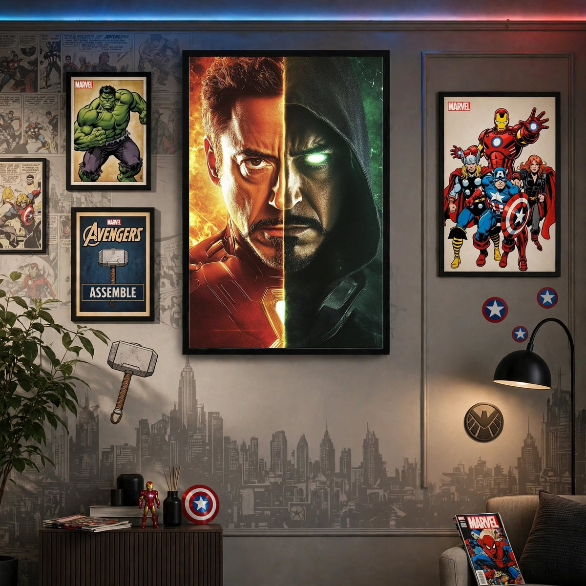 Iron Man vs Doctor Doom: Clash of Legends Wall Frame