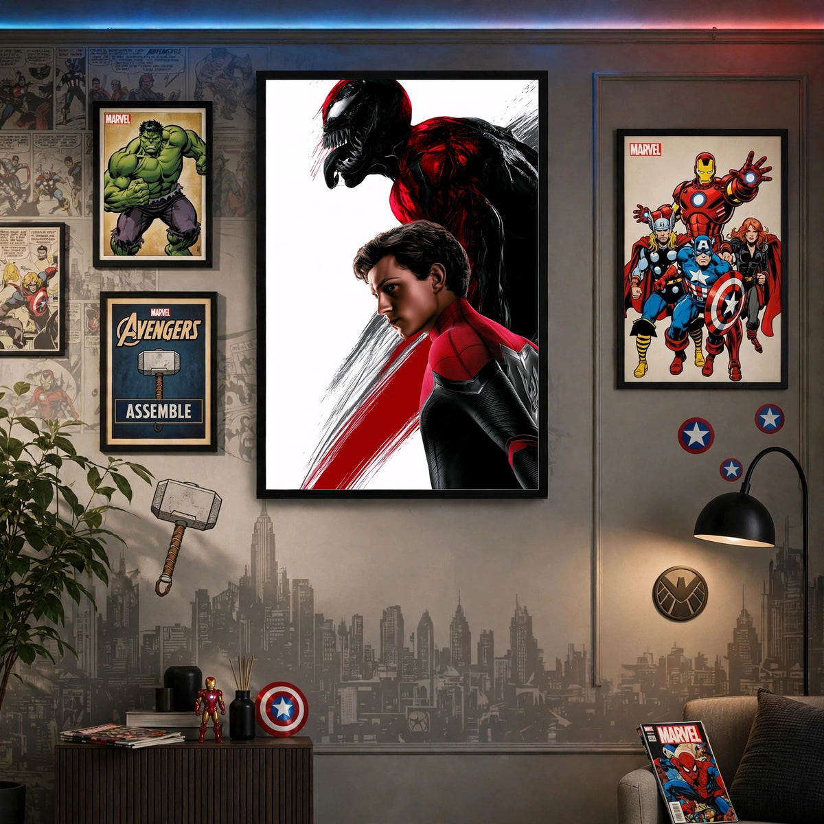Spider-Man & Venom — Symbiote Showdown Wall Frame