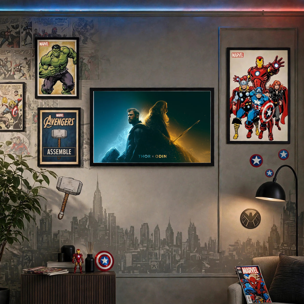 Thor × Odin – Legacy of Asgard Wall Frame
