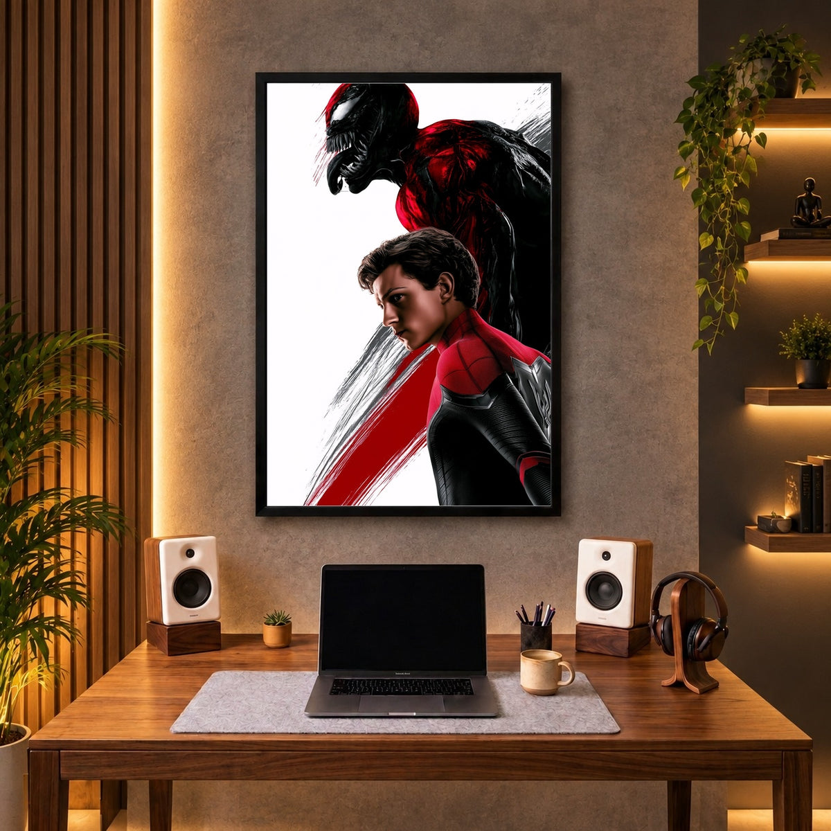 Spider-Man & Venom — Symbiote Showdown Wall Frame